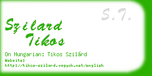 szilard tikos business card